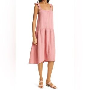 Rails Capri Sleeveless Tiered Dress in Dark Pink size XS